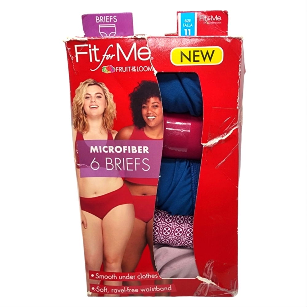 Fit for Me by Fruit of the Loom Microfiber briefs size 11